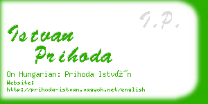 istvan prihoda business card